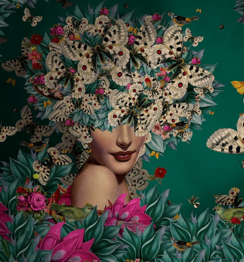 David Krovblit - Flower Brain - Teal Dream, 2024 (Print) - Ethos Arts Inc.