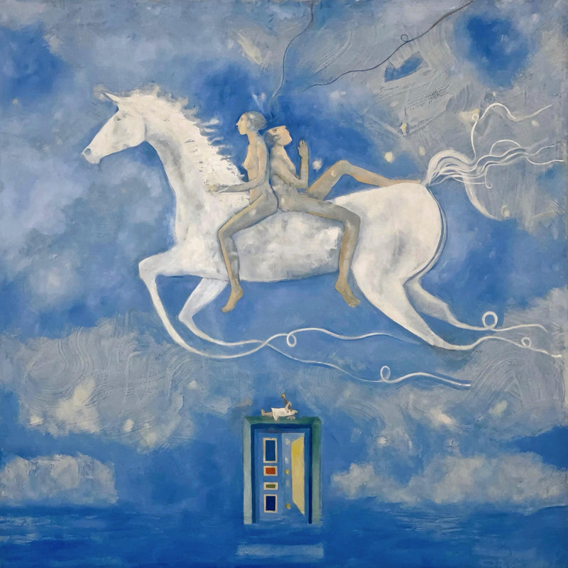 Orlando Agudelo-Botero - PUERTA A LA FELICIDAD (Gate to Happiness) (Painting) - Ethos Arts Inc.