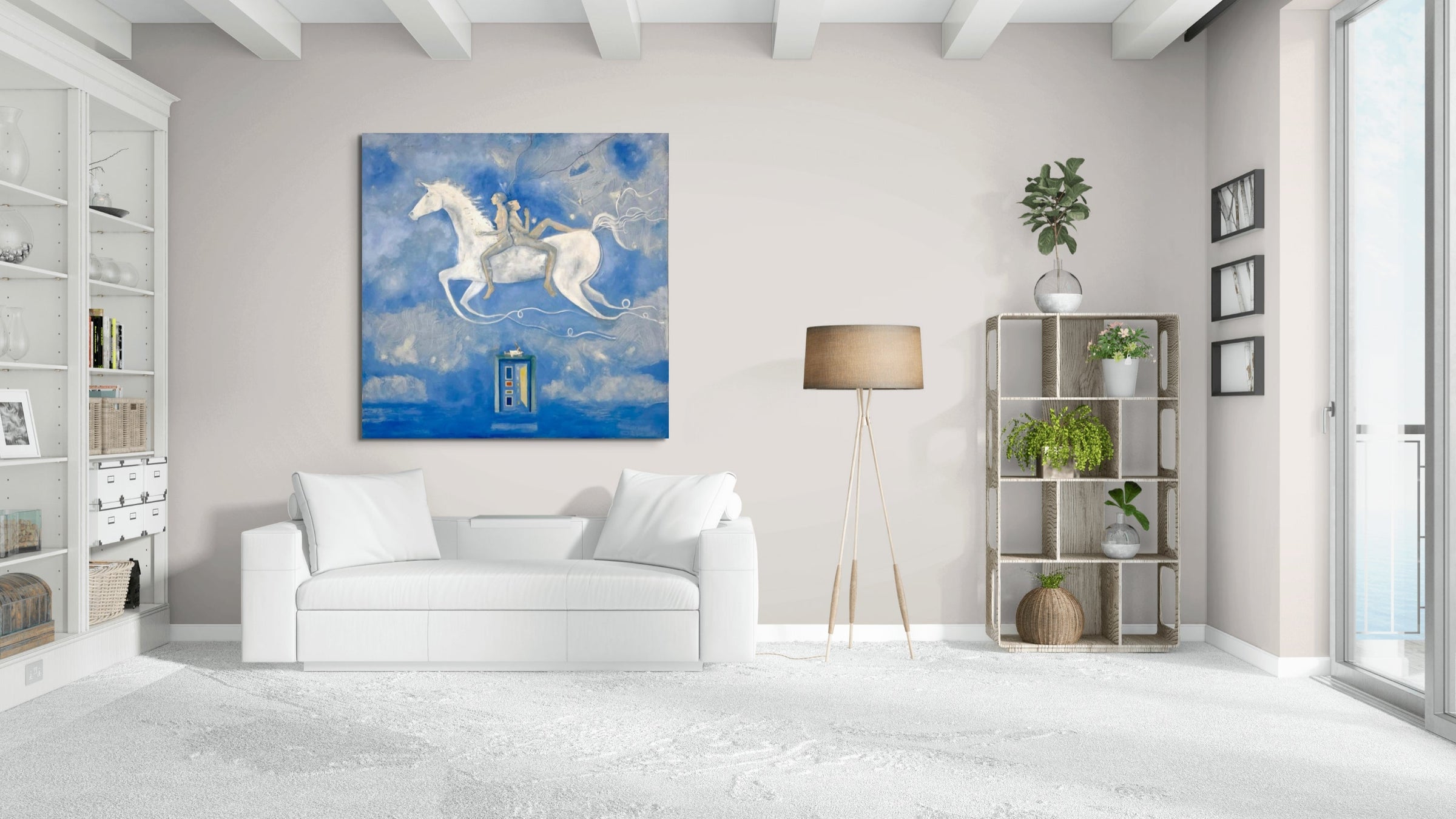 Orlando Agudelo-Botero - PUERTA A LA FELICIDAD (Gate to Happiness) (Painting) - Ethos Arts Inc.
