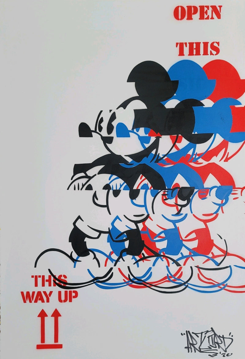 Artlord - Glitch Mickey No. 1, 2020 (Painting) - Ethos Arts Inc.
