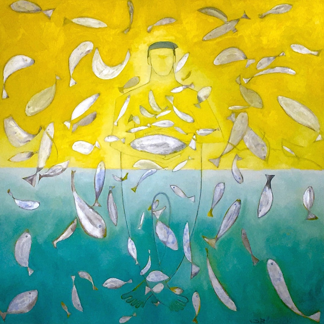 Orlando Agudelo-Botero - LA VIDA, CONTINUIDAD - EL ESPÍRITU HUMANO (Life, Continuity - The Human Spirit) (Painting) - Ethos Arts Inc.