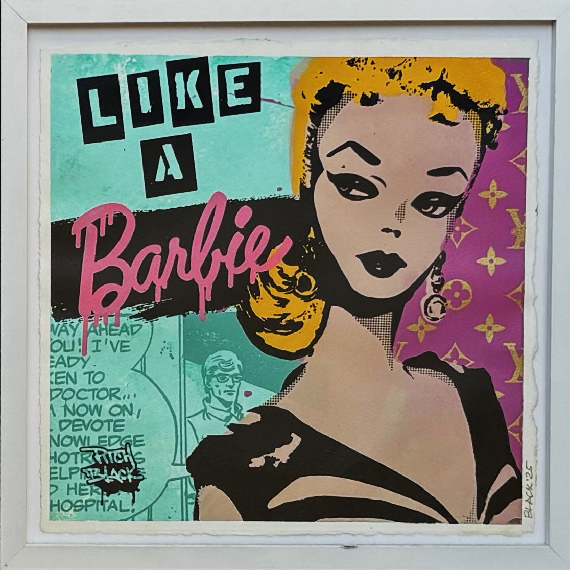 Pitch Black - Like a Barbie, 2025 (Painting) - Ethos Arts Inc.