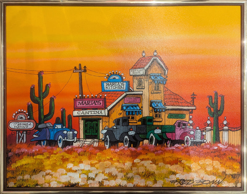 Fred Bonn - Maria's Cantina (Painting) - Ethos Arts Inc.