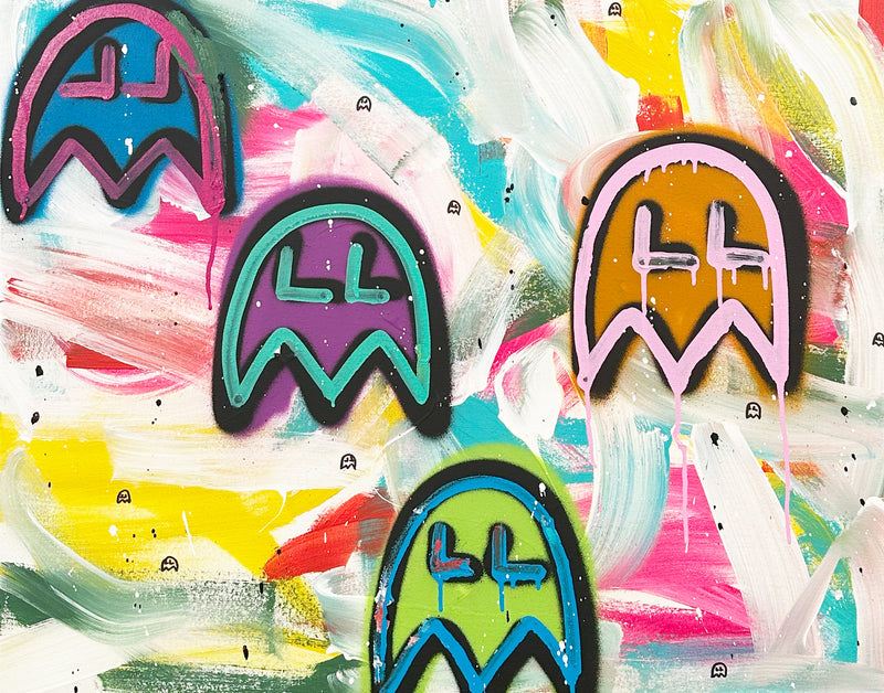 Amber Goldhammer - Pac In The Playing Field, 2025 (Painting) - Ethos Arts Inc.