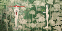 Orlando Agudelo-Botero - LA OFRENDA, BOSQUE ENCANTADO (The Offering, Enchanted Forest) - Diptych (Painting) - Ethos Arts Inc.