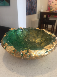 Mira Woodworth - Sea-Green with Gold Vessel