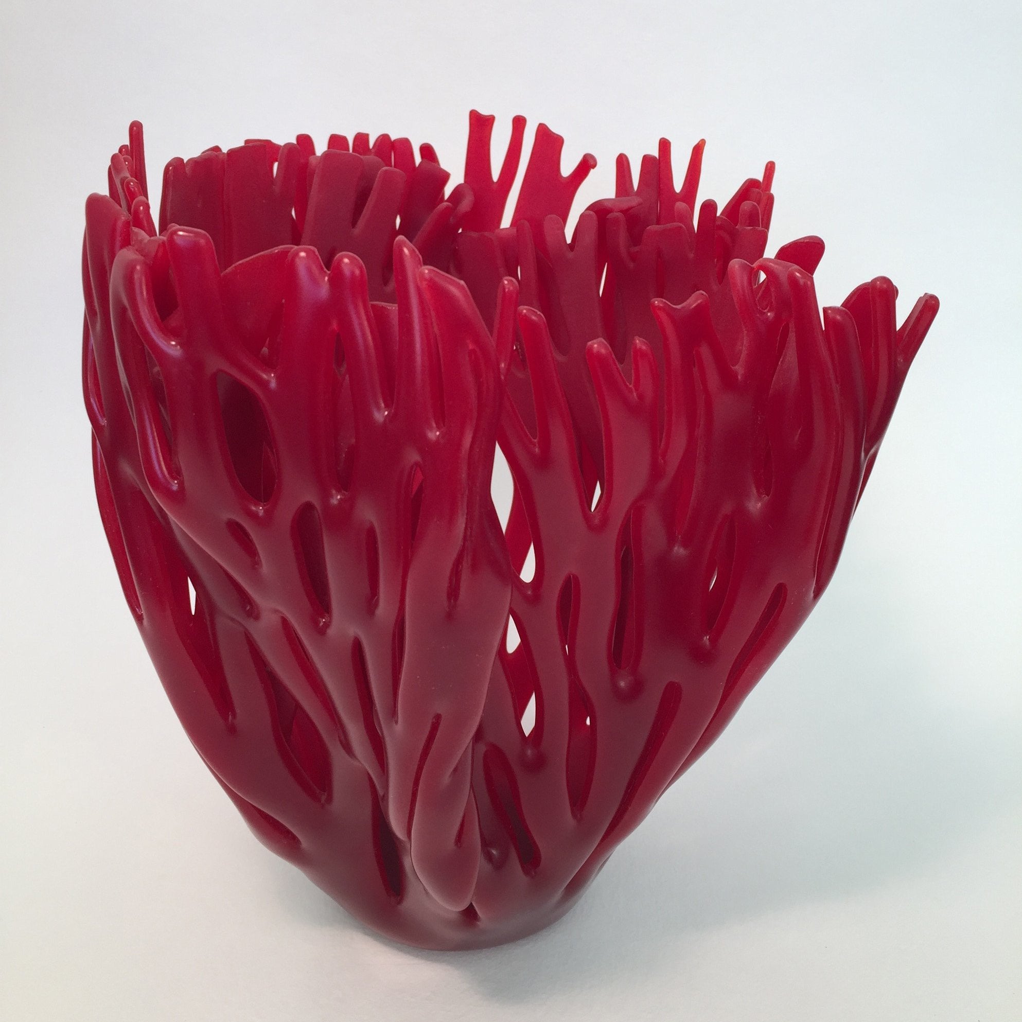 Glenda Kronke- Red Fused Glass Vase