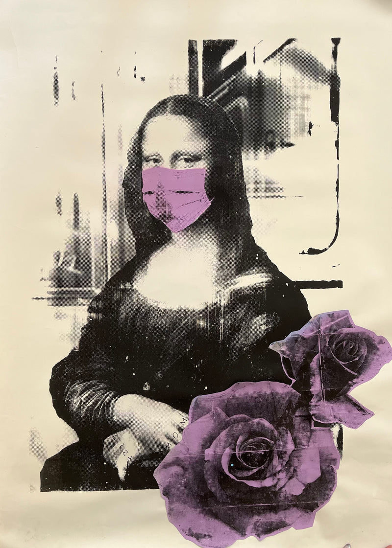 Russian Doll - Mona with Purple Flowers
