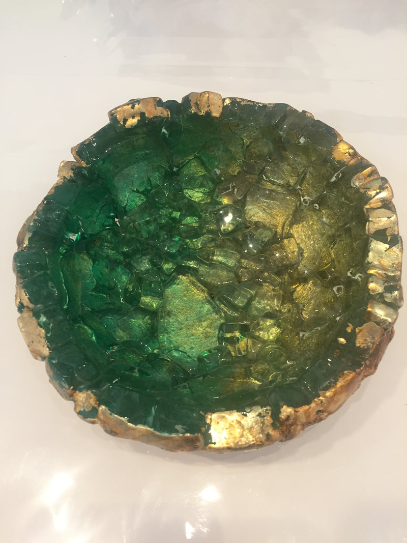 Mira Woodworth - Sea-Green with Gold Vessel
